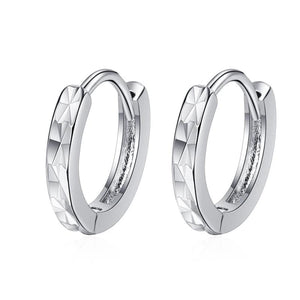 925 Silver Geometric Car Flower Earrings Woman Charm Jewelry