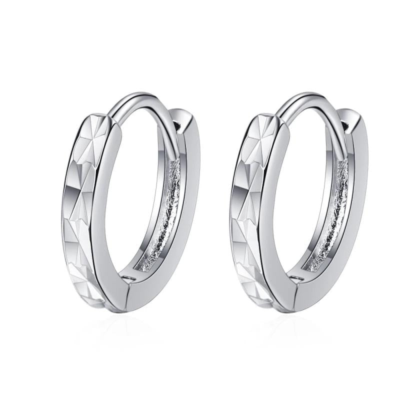 925 Silver Geometric Car Flower Earrings Woman Charm Jewelry