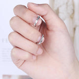 925 Silver Geometric Car Flower Earrings Woman Charm Jewelry