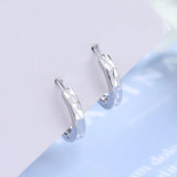 925 Silver Geometric Car Flower Earrings Woman Charm Jewelry