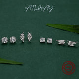 925 Silver Sunflower Stud Earrings Wedding Jewelry