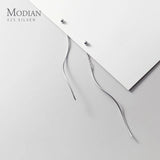 925 Sterling Silver Wave Drop Earrings for Women