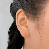 925 Sterling Silver Heart Square CZ Stud Earrings For Women Children Baby