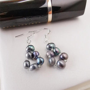 Natural Freshwater Pearl Earrings Silver 925 Jewelry For Women
