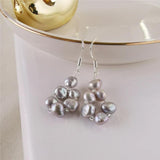 Natural Freshwater Pearl Earrings Silver 925 Jewelry For Women