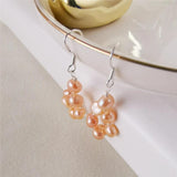 Natural Freshwater Pearl Earrings Silver 925 Jewelry For Women
