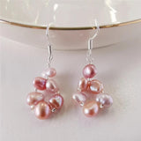 Natural Freshwater Pearl Earrings Silver 925 Jewelry For Women