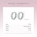 925 Silver Geometric Zircon Earrings Women's Fine Jewelry