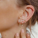 S925 Silver Tassel Zircon Stud Earrings for Women