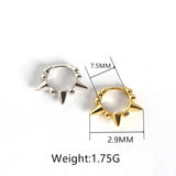 925 Silver Sweet Beads Rivets Round Stud Earrings for Women