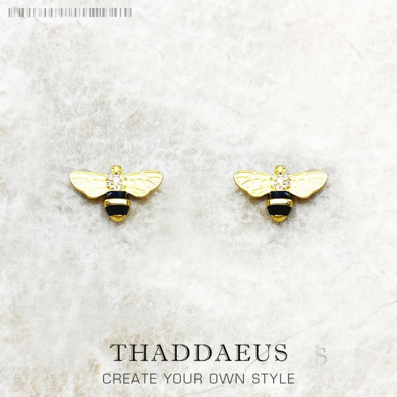 Bee Dancer Stud Earrings in 925 Sterling Silver