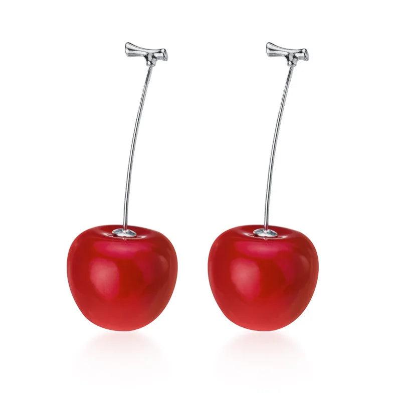 Trusta 925 Silver Cherry Stud Earrings For Women DA163