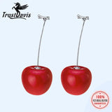 Trusta 925 Silver Cherry Stud Earrings For Women DA163