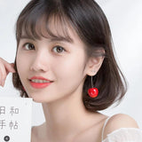 Trusta 925 Silver Cherry Stud Earrings For Women DA163