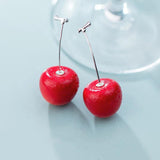 Trusta 925 Silver Cherry Stud Earrings For Women DA163