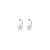 925 Silver Flower Stud Earrings Wedding Jewelry