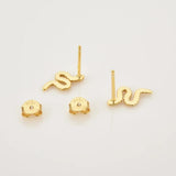 925 Silver Snake Earring Animal Fine Jewelry Piercing Pendiente