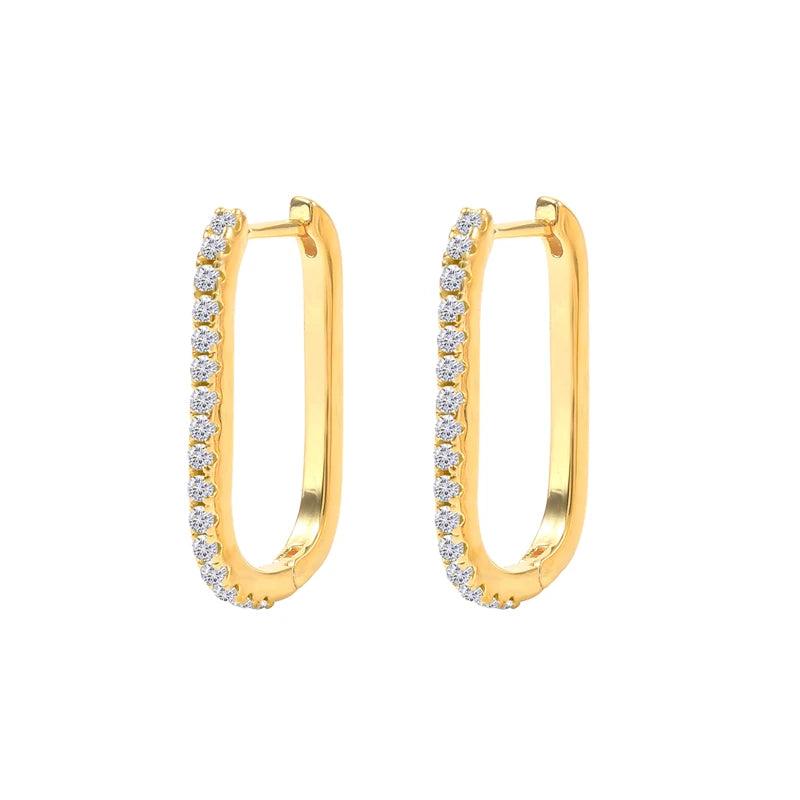 925 Silver CZ Round Pierced Cartilage Hoop Earrings for Women