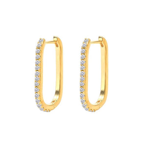 925 Silver CZ Round Pierced Cartilage Hoop Earrings for Women