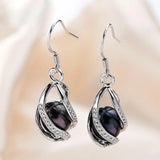 Freshwater Pearl Drop Earrings Silver 925 Women Wedding Jewelry