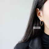 925 Silver Round Stud Earrings Women Sexy Bar Party Jewelry Gift