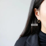 925 Silver Round Stud Earrings Women Sexy Bar Party Jewelry Gift