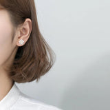 Daisy Enamel Stud Earrings 925 Sterling Silver Women's Jewelry