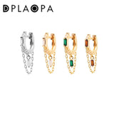 DPLAOPA 925 Silver Green Coffee FLIRT Drop Earring