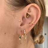 DPLAOPA 925 Silver Green Coffee FLIRT Drop Earring