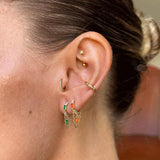 DPLAOPA 925 Silver Green Coffee FLIRT Drop Earring