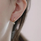 925 Silver French Crystal 14k Earrings Women Jewelry