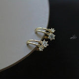 925 Silver French Crystal 14k Earrings Women Jewelry