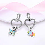 Glamour Double Hoop Earrings 925 Silver Sparkling Pav? Stud Earrings
