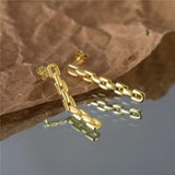 925 Silver Tassel Pendant Earrings 18k Plated European Fine Jewelry