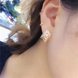 14K Rose Gypsophila Earrings Women Wedding Jewelry