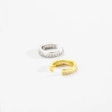 925 Silver Clear Zircon Earcuff No Piercing Ear Cuff Earring