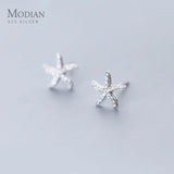 Starfish Stud Earring 925 Sterling Silver Zircon Wedding Jewelry