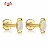 925 Silver Cartilage Flat Back Ear Stud Earrings for Women