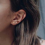 925 Sterling Silver Zircon Cartilage Stud Earrings for Women