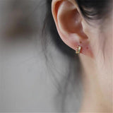 925 Silver Crown Earrings 14K Plated Wedding Jewelry Gift