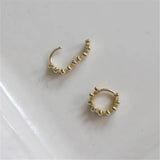 925 Silver Crown Earrings 14K Plated Wedding Jewelry Gift