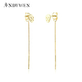 925 Silver Skull Charm Chain Earring Drop Women Wedding Jewelry