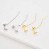 925 Silver Skull Charm Chain Earring Drop Women Wedding Jewelry