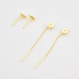 925 Silver Skull Charm Chain Earring Drop Women Wedding Jewelry