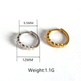925 Silver Crystal Zircon Studs Earrings for Women Office