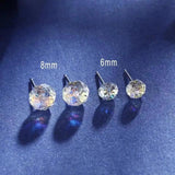 S925 Silver Stud Earrings with Austrian Crystals for Women