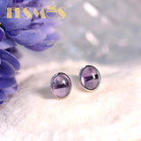 1.4ct Amethyst Oval Studs Earring Silver for Women
