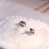 1.4ct Amethyst Oval Studs Earring Silver for Women