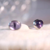 1.4ct Amethyst Oval Studs Earring Silver for Women