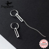 Trustdavis 925 Silver Gothic Chain Hoop Earrings For Women